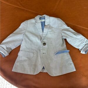 Toddler Gray Blazer with Button Detail